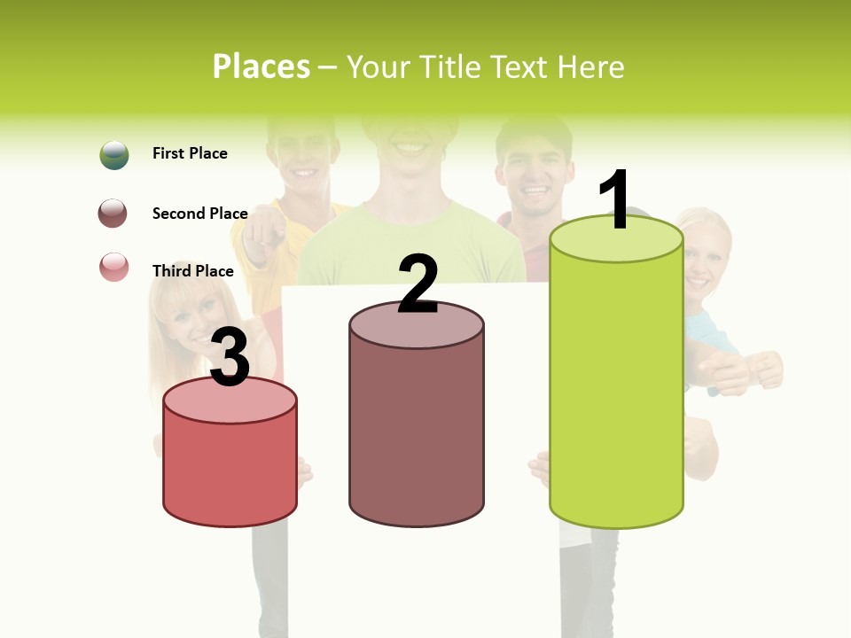 Finger Men Showing PowerPoint Template