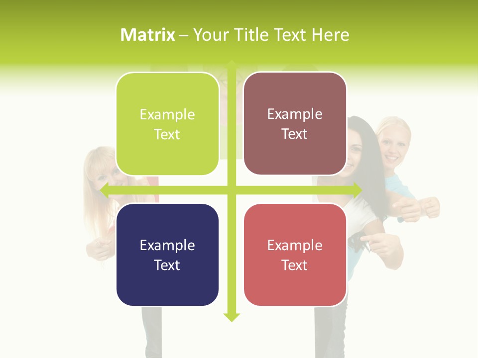 Finger Men Showing PowerPoint Template