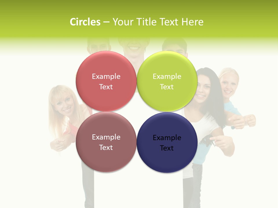 Finger Men Showing PowerPoint Template