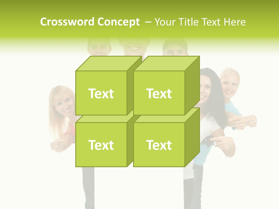 Finger Men Showing PowerPoint Template