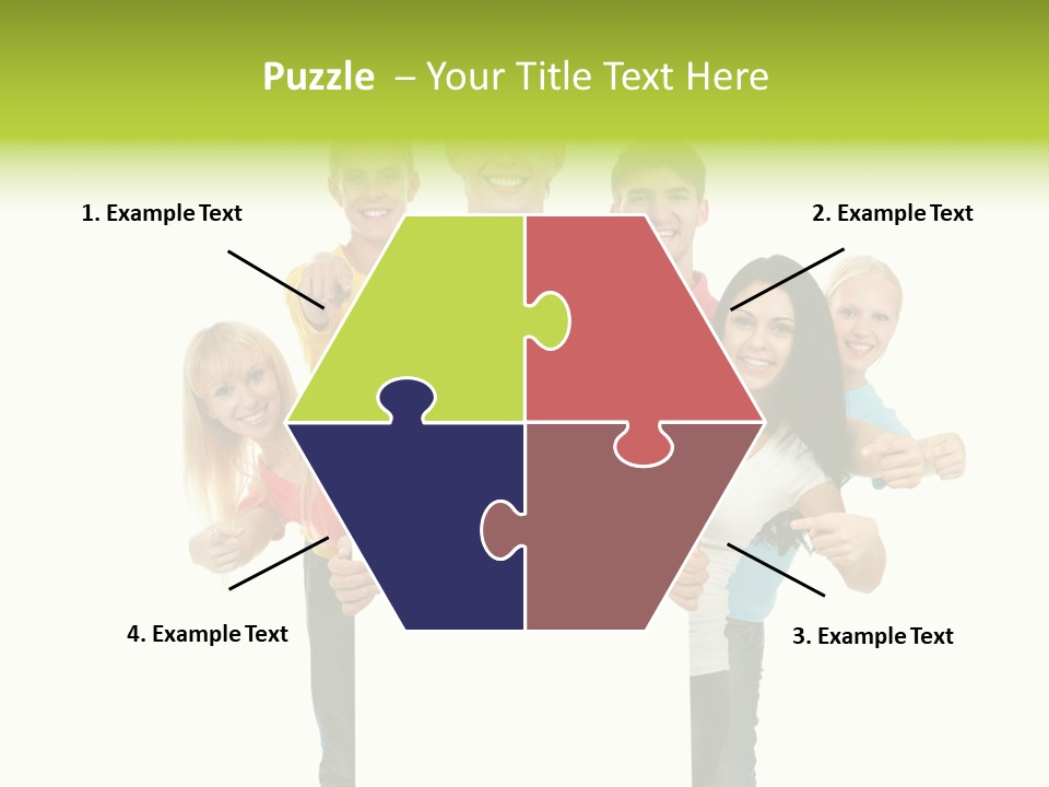 Finger Men Showing PowerPoint Template