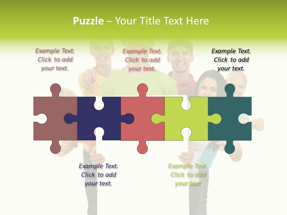 Finger Men Showing PowerPoint Template