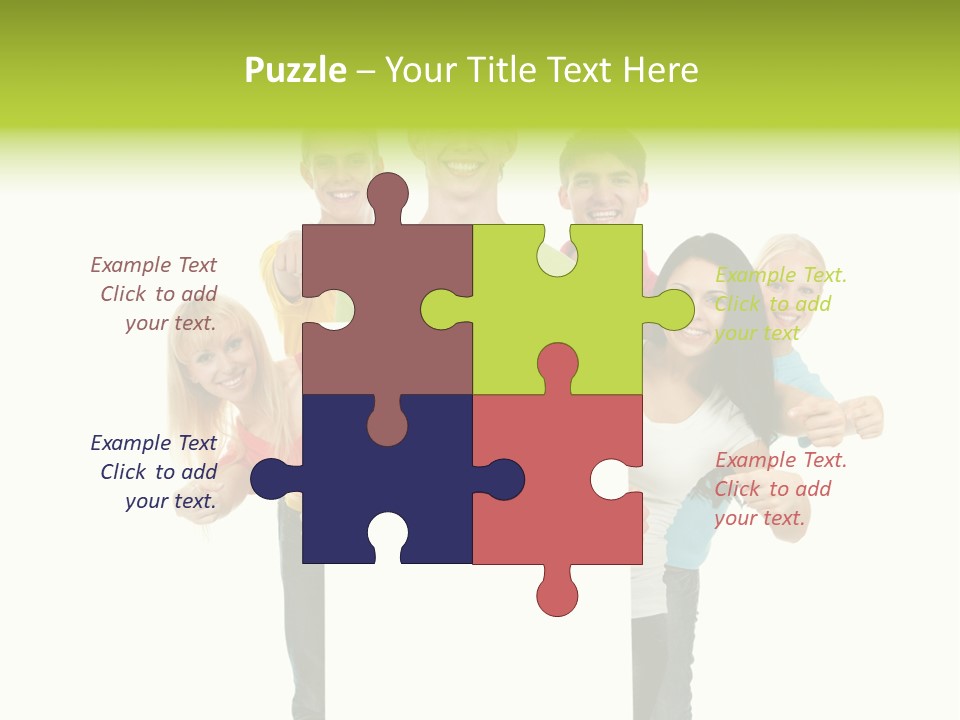 Finger Men Showing PowerPoint Template