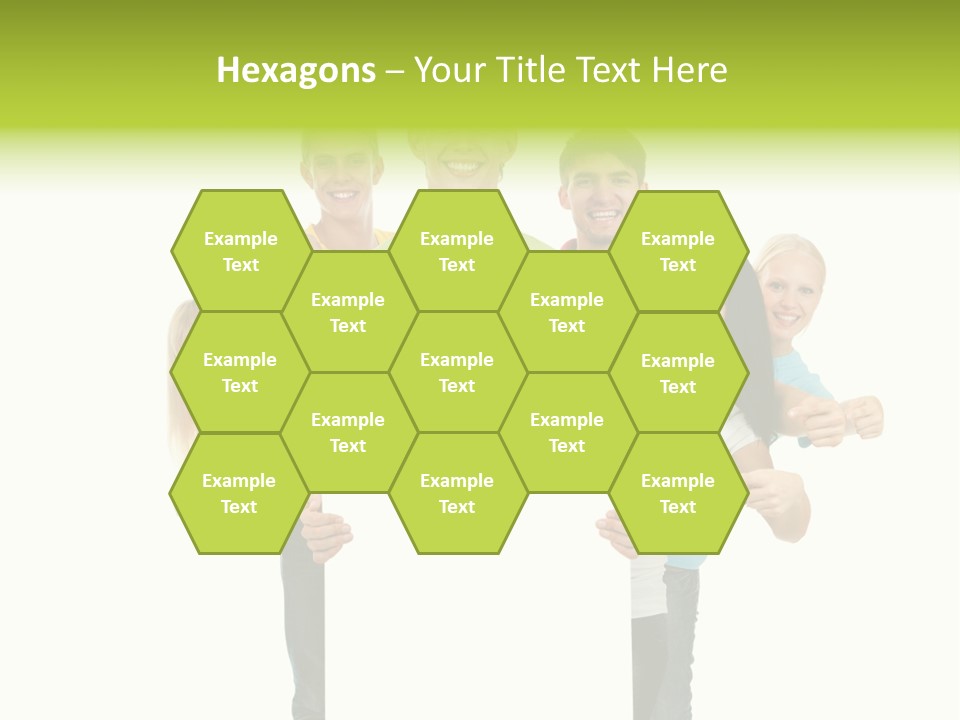 Finger Men Showing PowerPoint Template