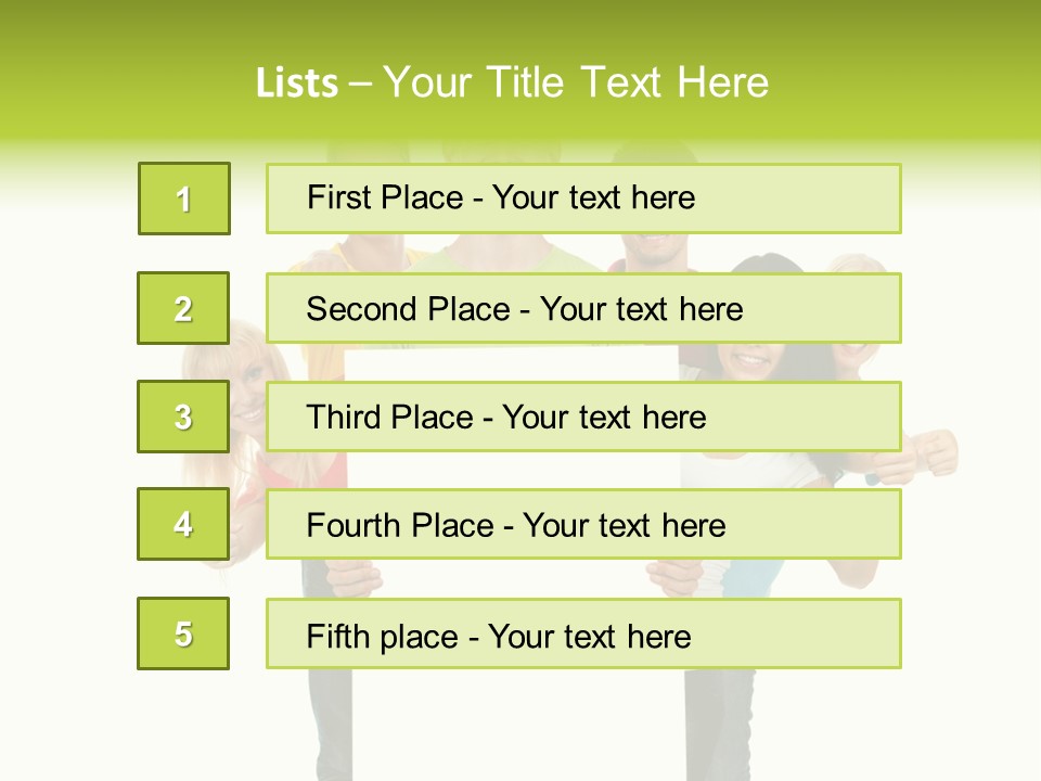 Finger Men Showing PowerPoint Template