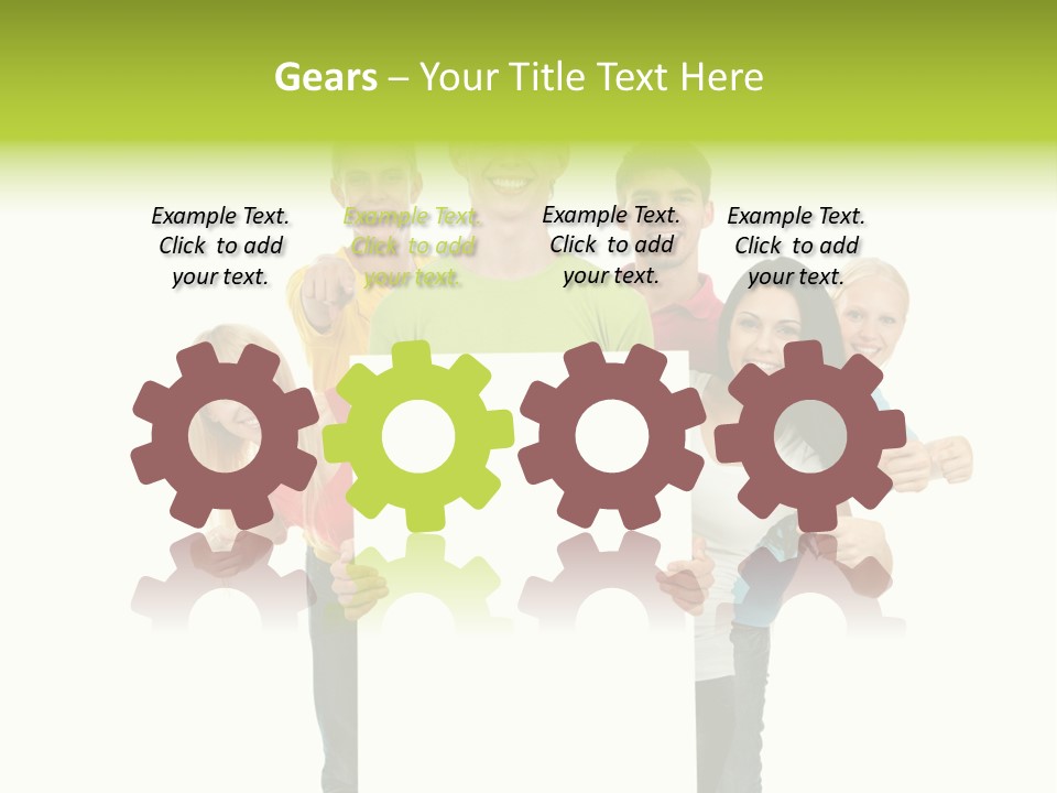 Finger Men Showing PowerPoint Template