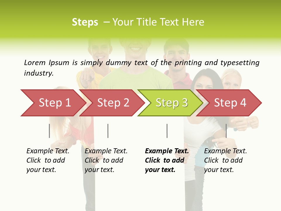 Finger Men Showing PowerPoint Template