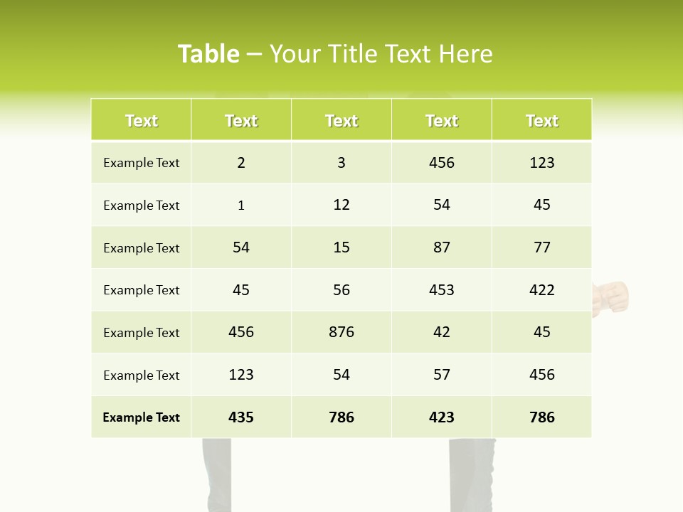 Finger Men Showing PowerPoint Template