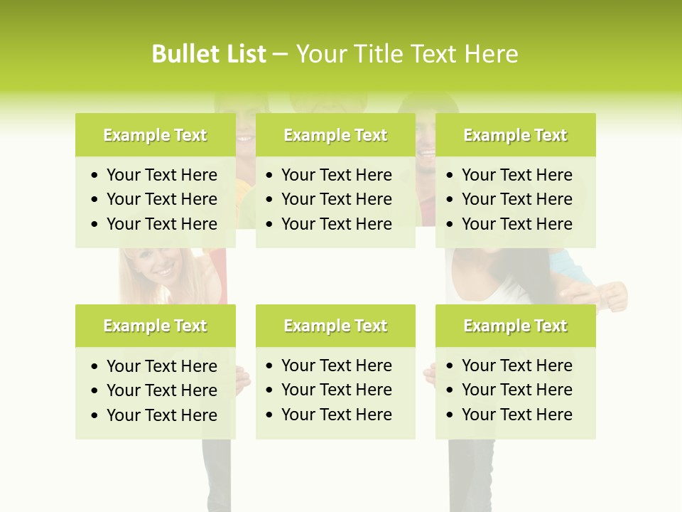 Finger Men Showing PowerPoint Template