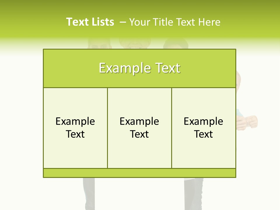 Finger Men Showing PowerPoint Template