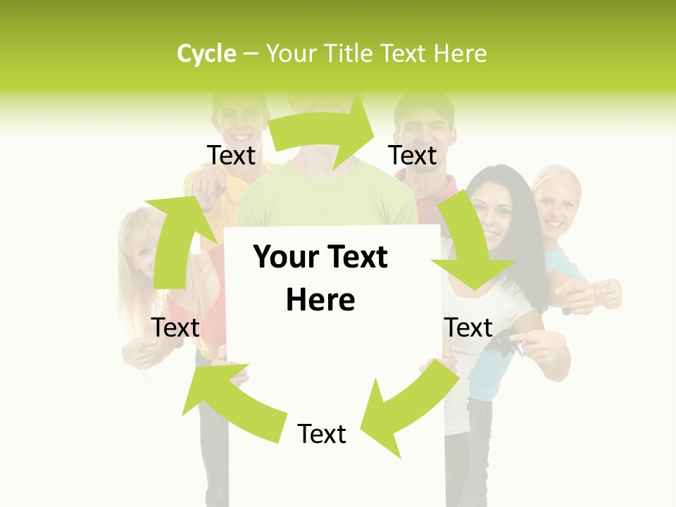 Finger Men Showing PowerPoint Template