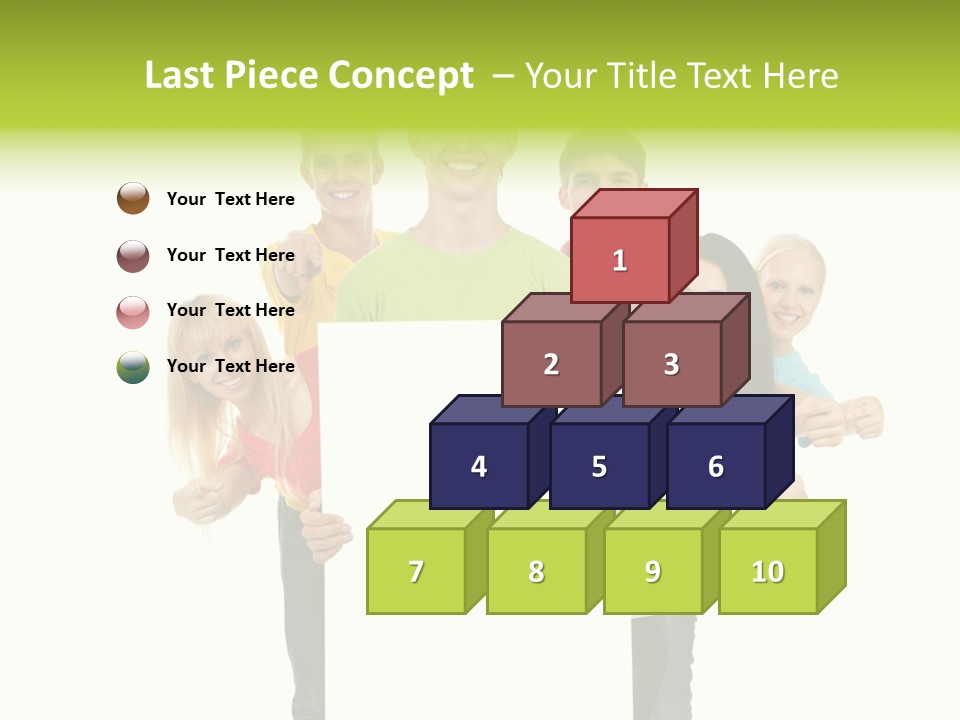 Finger Men Showing PowerPoint Template