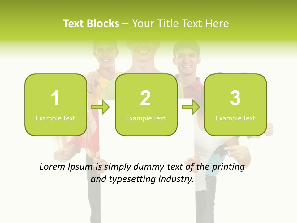 Finger Men Showing PowerPoint Template