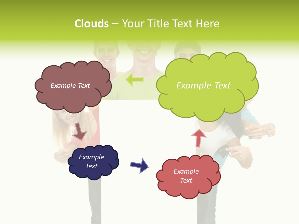 Finger Men Showing PowerPoint Template