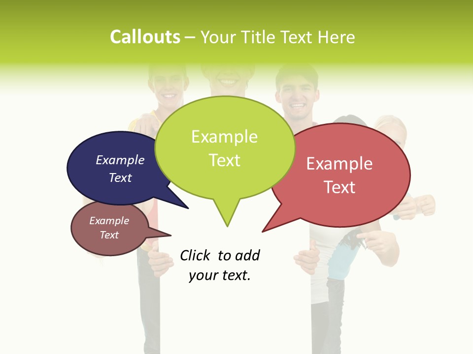 Finger Men Showing PowerPoint Template