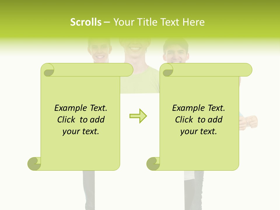 Finger Men Showing PowerPoint Template