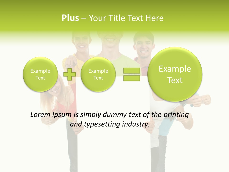Finger Men Showing PowerPoint Template