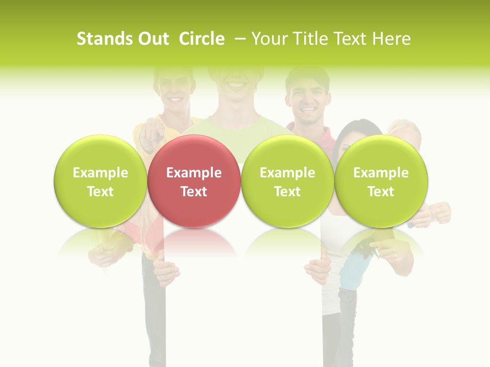 Finger Men Showing PowerPoint Template