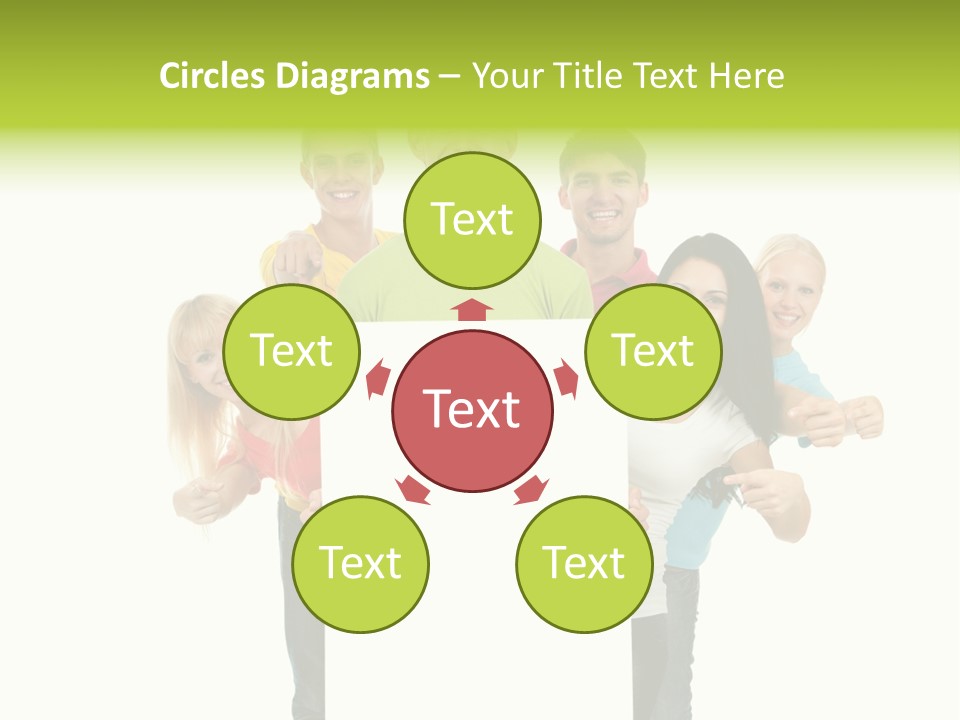 Finger Men Showing PowerPoint Template