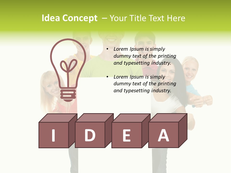 Finger Men Showing PowerPoint Template