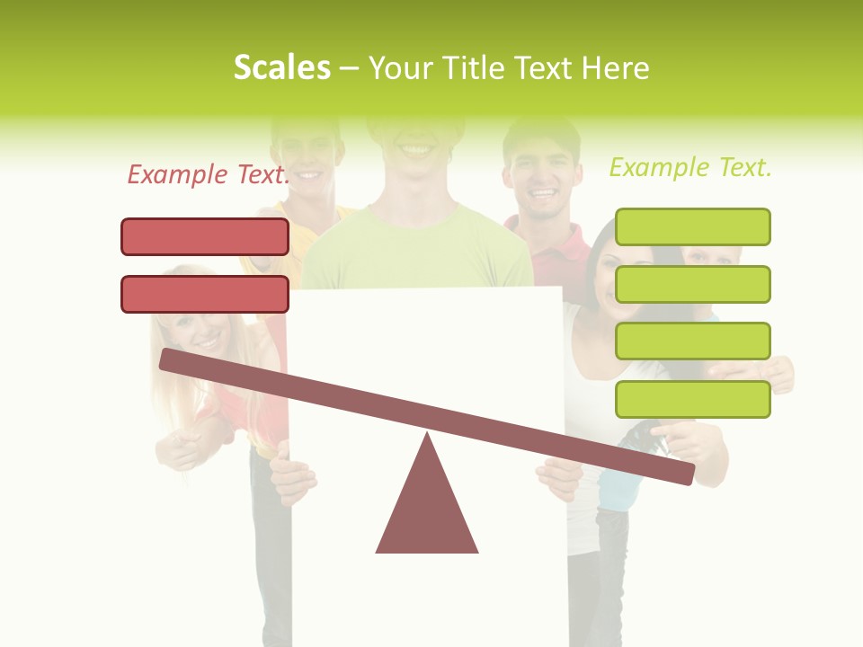 Finger Men Showing PowerPoint Template