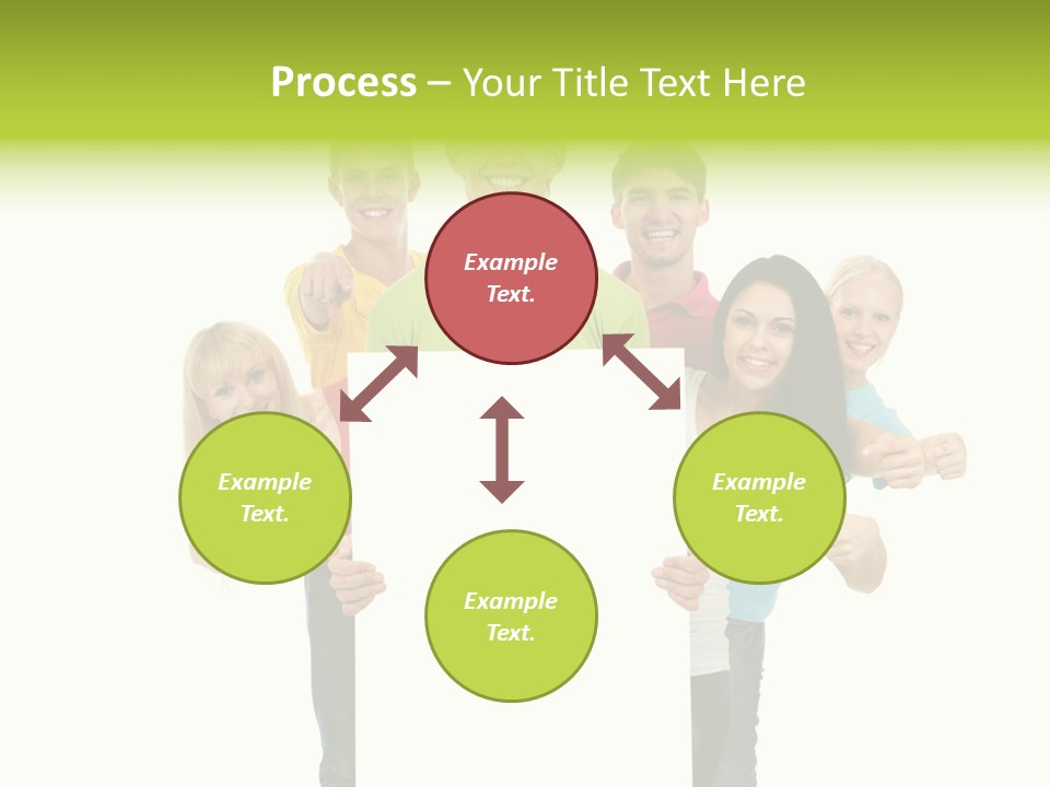 Finger Men Showing PowerPoint Template