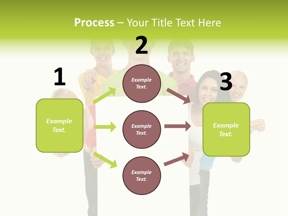 Finger Men Showing PowerPoint Template