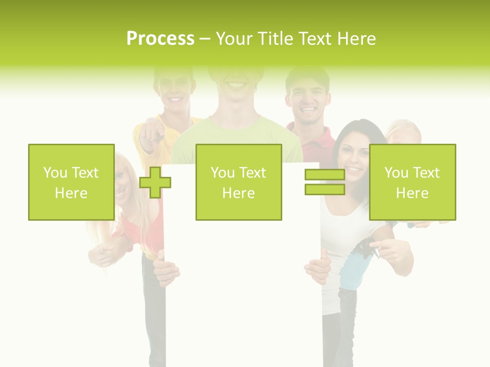 Finger Men Showing PowerPoint Template
