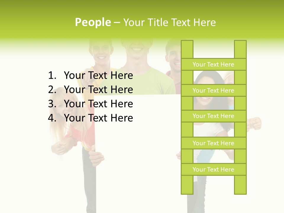 Finger Men Showing PowerPoint Template