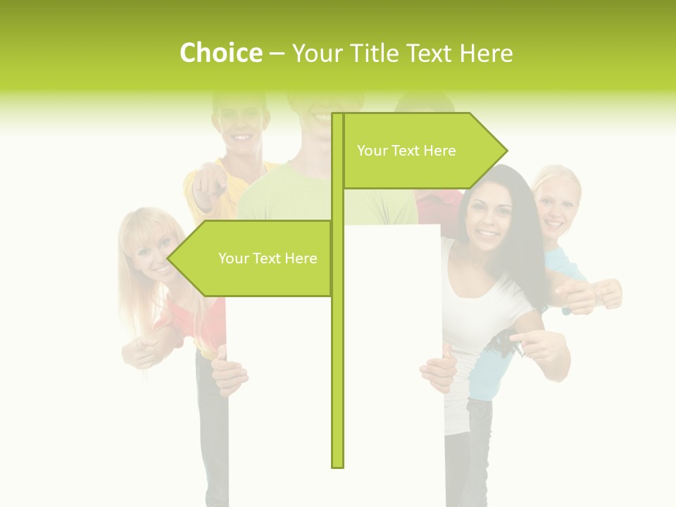 Finger Men Showing PowerPoint Template