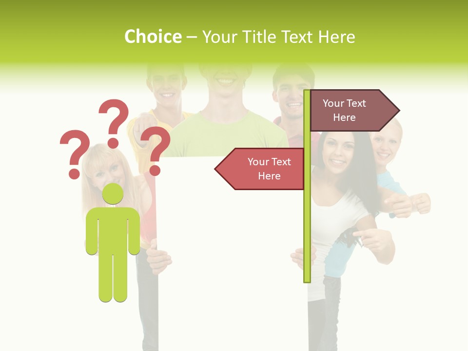 Finger Men Showing PowerPoint Template