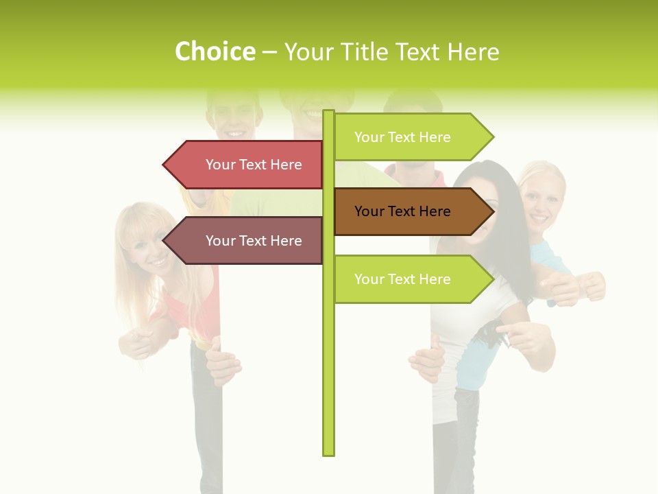 Finger Men Showing PowerPoint Template