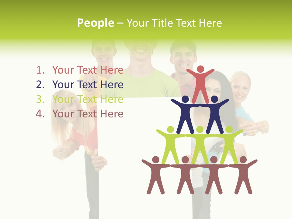 Finger Men Showing PowerPoint Template