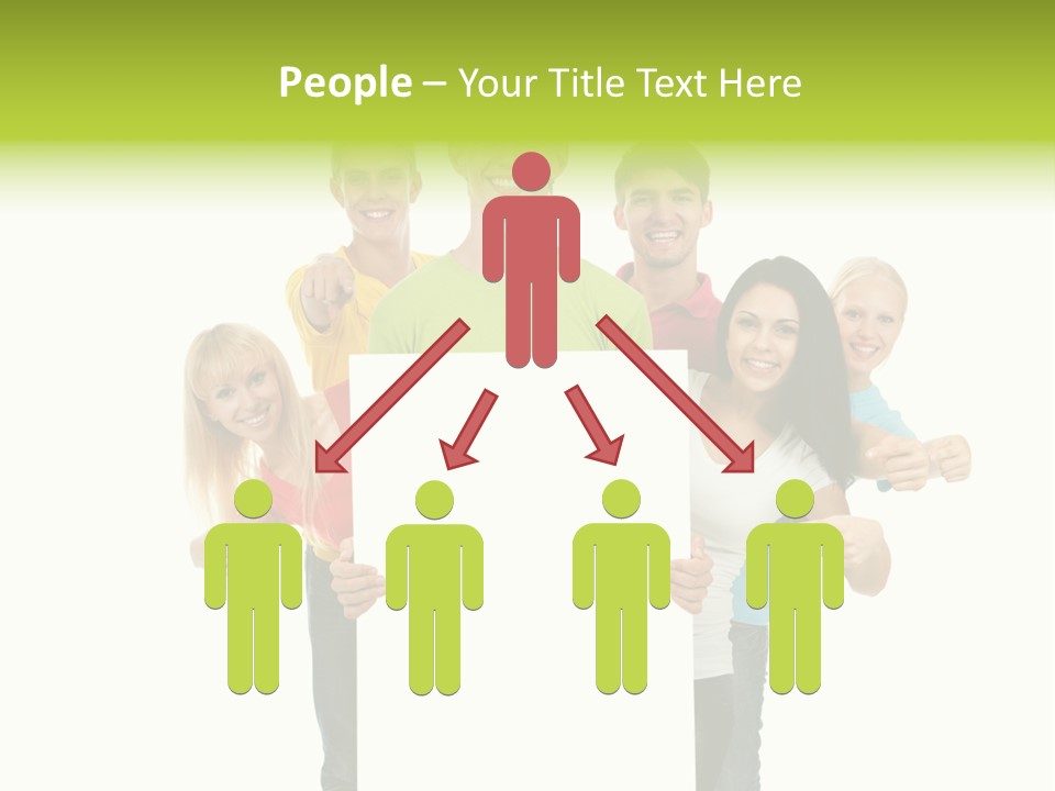 Finger Men Showing PowerPoint Template