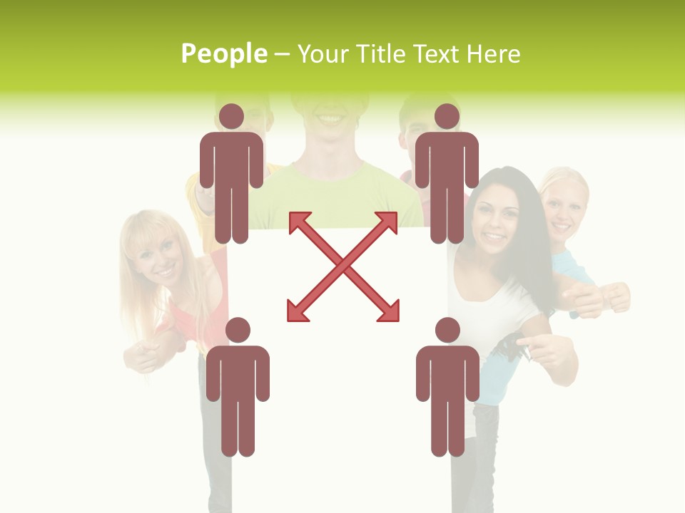 Finger Men Showing PowerPoint Template