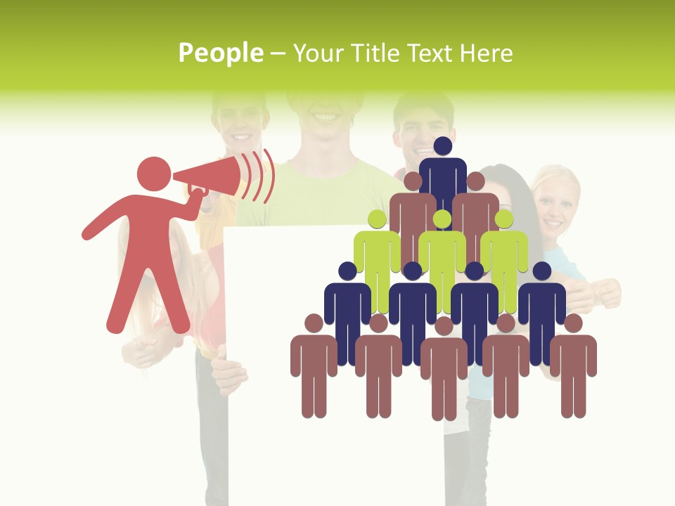 Finger Men Showing PowerPoint Template