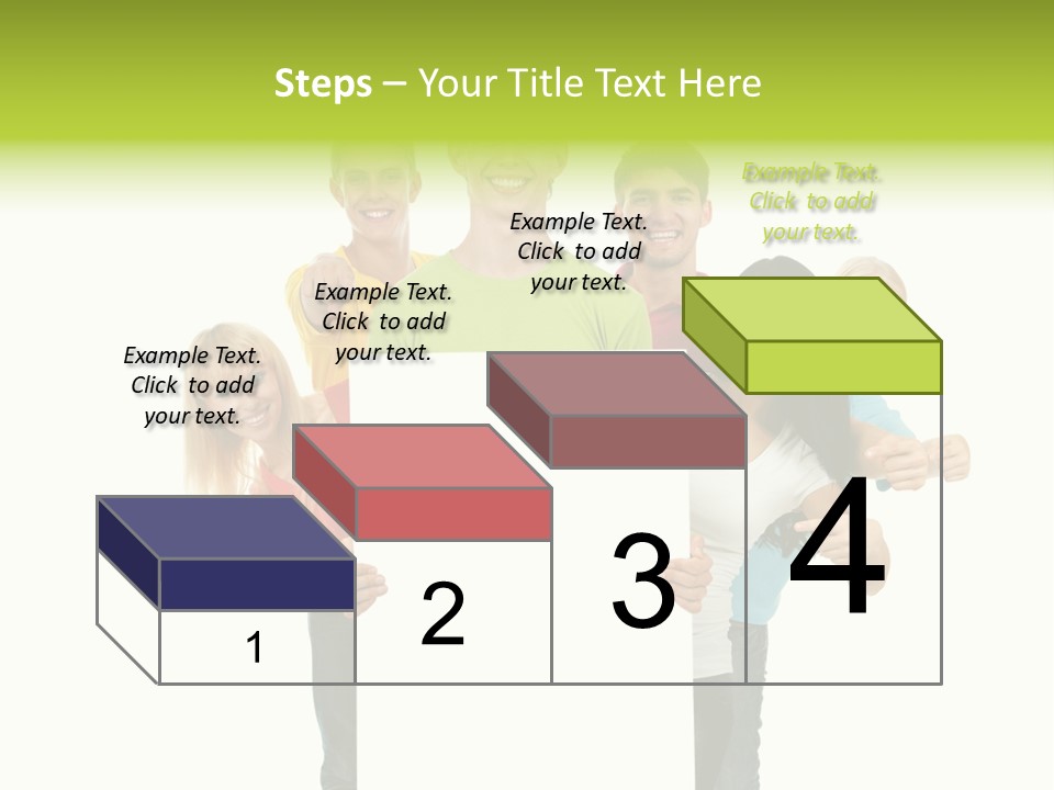 Finger Men Showing PowerPoint Template