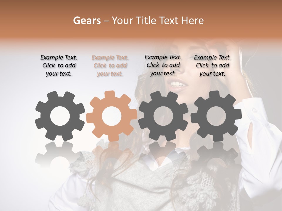 Lady Education Happy PowerPoint Template