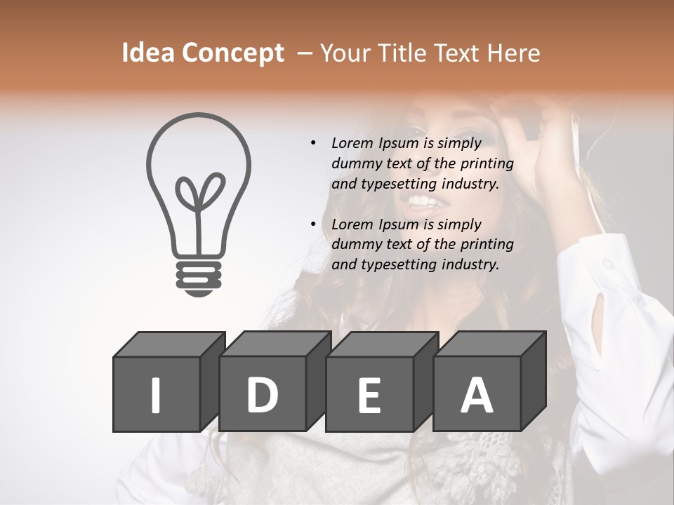 Lady Education Happy PowerPoint Template