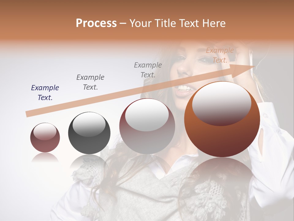 Lady Education Happy PowerPoint Template