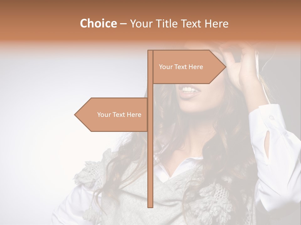 Lady Education Happy PowerPoint Template