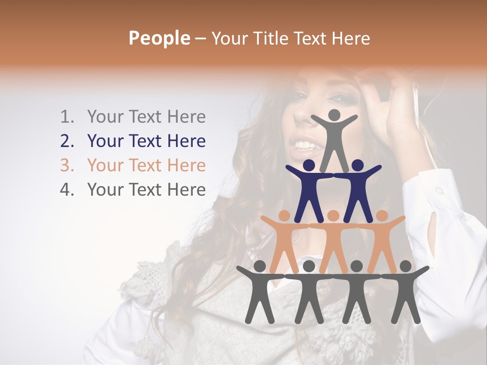 Lady Education Happy PowerPoint Template