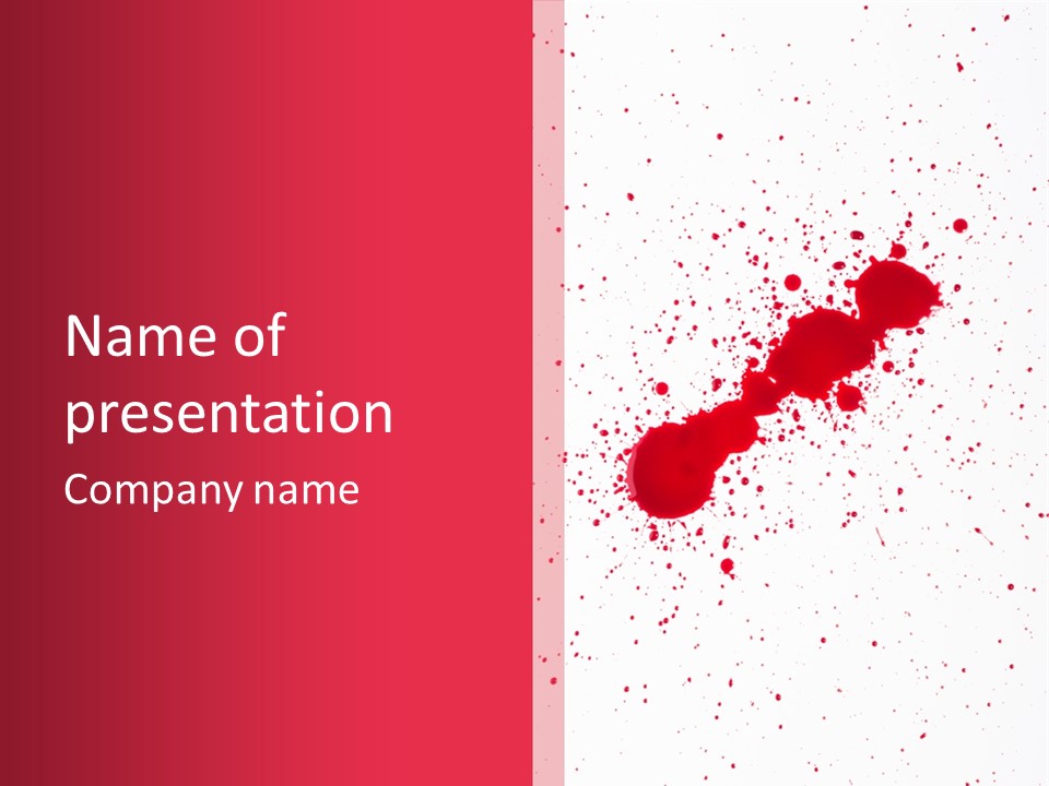 Injury Spill Inkblot PowerPoint Template