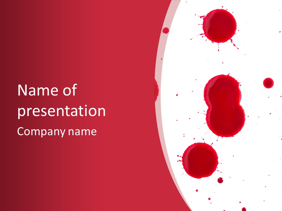 Dribble Blood Evil PowerPoint Template