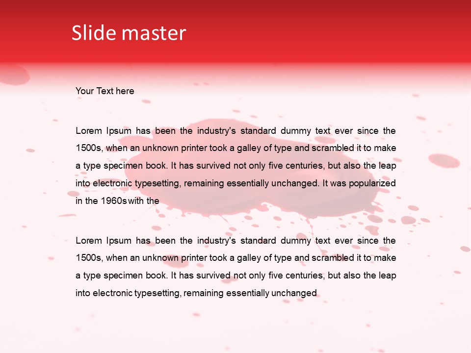 Drop Blood Run PowerPoint Template