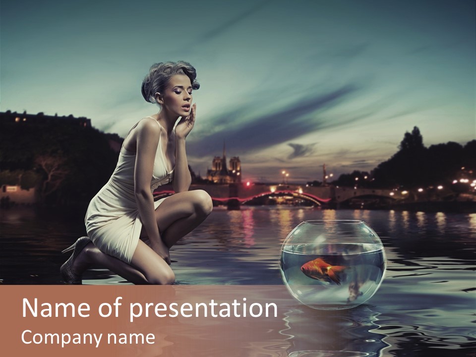 Nature Model Beach PowerPoint Template