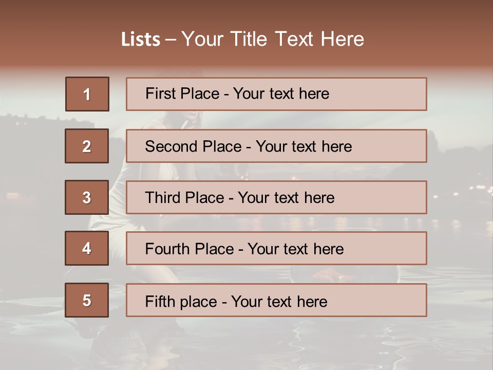 Nature Model Beach PowerPoint Template