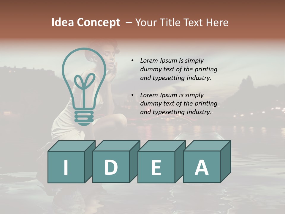 Nature Model Beach PowerPoint Template