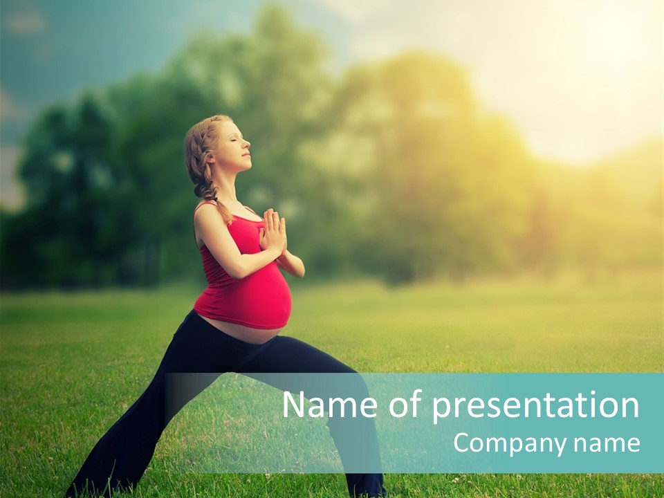 Parenthood Relaxing Yoga PowerPoint Template