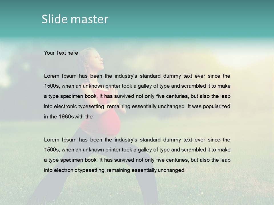 Parenthood Relaxing Yoga PowerPoint Template